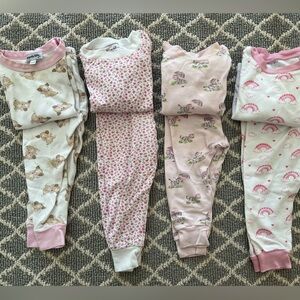 Kissy Kissy 100% Cotton Toddler Pajamas, Set of 4, 12-18m